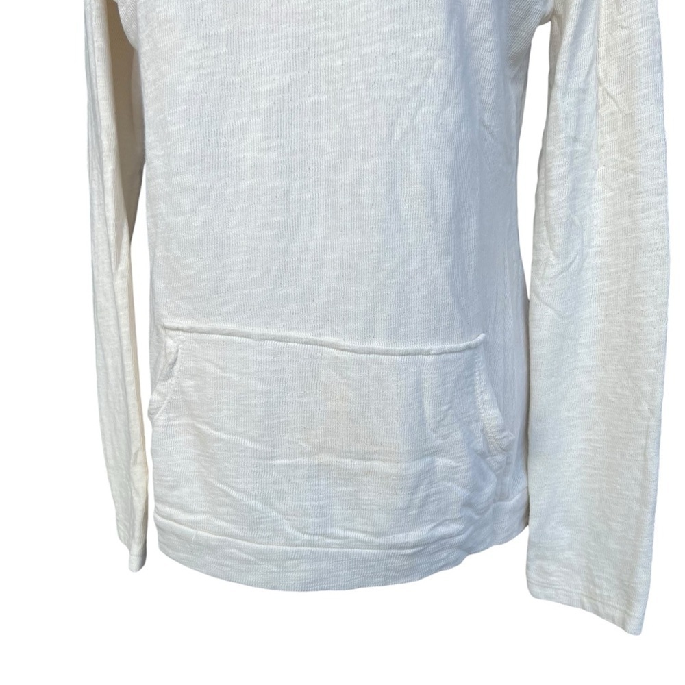 Able Clothing Artsy Cream Thermal Orange Black Tie Dye Cowl Neck Top Size Small - Picture 7 of 11